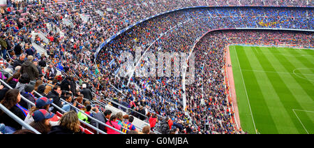 BARCELONA - FEB 21: Einen allgemeinen Überblick über das Camp Nou Stadion. Stockfoto