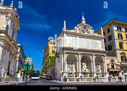 Fontana Acqua Felice in Rom Stockfoto