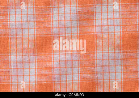 Hintergrund von Orange und weiß kariert Stockfoto