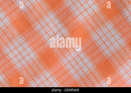 Orange und weiß kariert Stockfoto