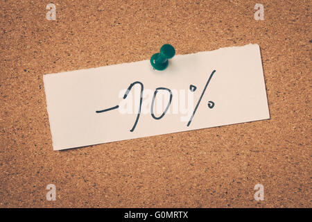 -70 minus 60 % Stockfoto