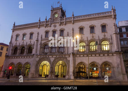 Rossio Bahnhof in Lissabon in Portugal Stockfoto