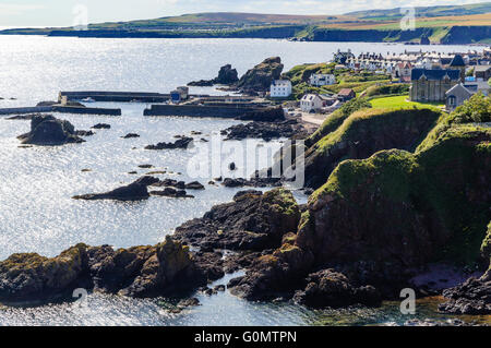 Blick über das Dorf St. Abbs-Schottland Stockfoto