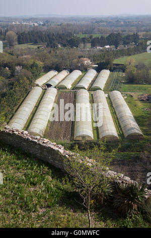 Blick von der Abtei von Saint-Andre und Gärten; Villeneuve Les Avignon; Frankreich Stockfoto