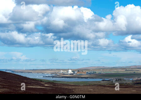 28.04.2016, einen Blick auf die ehemalige Atomkraftwerk Dounreay, Reay, Caithness, Schottland, Vereinigtes Königreich. Stockfoto