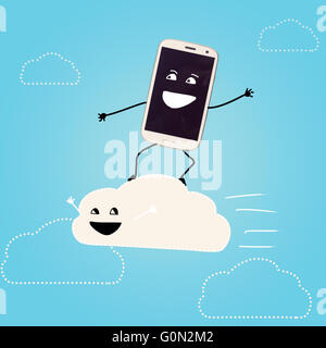 Cloud-Speicher. Stockfoto