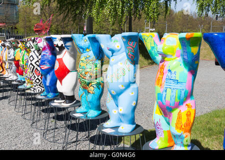 Buddy Bears in Berlin April 2016 Stockfoto