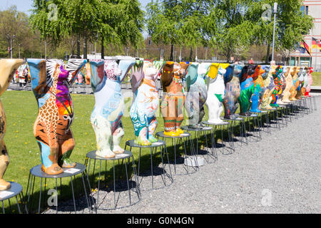 Buddy Bears in Berlin April 2016 Stockfoto