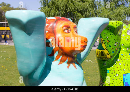 Buddy Bears in Berlin April 2016 Stockfoto