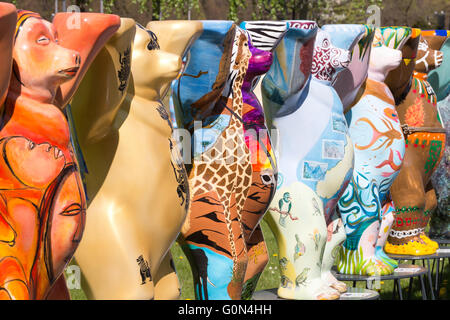 Buddy Bears in Berlin April 2016 Stockfoto