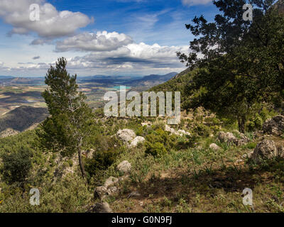 Naturlandschaft. Sierra de Las Nieves Naturpark. Malaga-Andalusien, Spanien-Europa Stockfoto