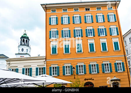 Salzburg, Haus am Waagplatz im italienischen Stil; Haus bin Waagplatz in Italienischem Stil Stockfoto