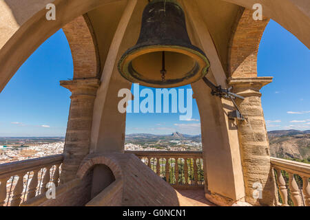 Antequera, Provinz Malaga, Andalusien, Südspanien.  Glocke Kammer auf den Torre del Homenaje, oder halten Sie in La Alcazaba Stockfoto