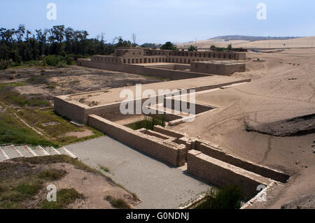 Pachacamac befindet sich eine große Ausgrabungsstätte ein paar Meilen südlich von Lima, das einst ein Wallfahrtsort Mojor, Lima, Peru Stockfoto