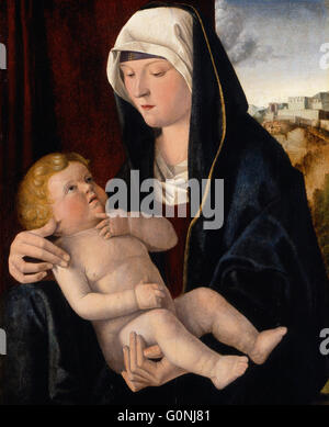 Workshop von Bellini, Giovanni - Madonna mit Kind Stockfoto