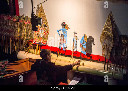 Traditionellen Puppentheater in Yogyakarta Stockfoto