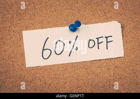 60 % 60 % off Stockfoto