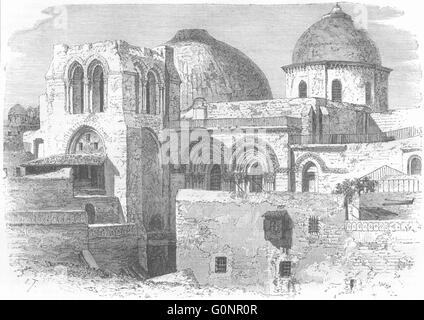 ISRAEL: Jerusalem: Kirche Hl. Grab, antique print 1870 Stockfoto