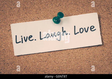 Live Laugh Love Stockfoto