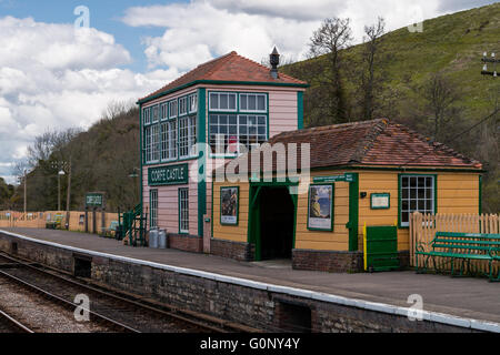 Corfe Castle Station Stockfoto