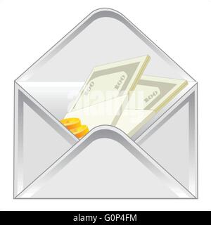 Umschlag mit Geld Stock Vektor