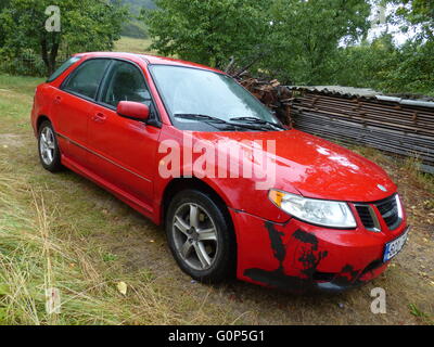 Saab 9-2 X s Motorem Subaru Boxer ein Pohonem 4 x 4. Stockfoto