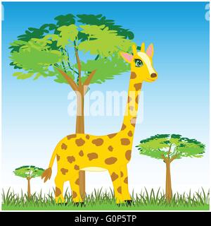 Vector Illustration Tier Zebra im wilden Zustand Stock Vektor