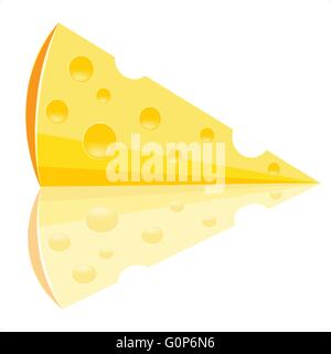Stück des Käses Stock Vektor