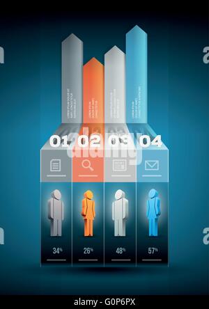 Infografik-Design Business Konzept Vektor-Illustration mit ...