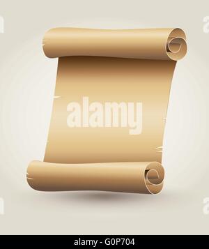 Vektor gescrollt alte Papier-Abbildung. Stock Vektor
