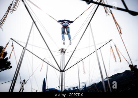 Schweiz, Tessin, Ascona, Trampolin Stockfoto