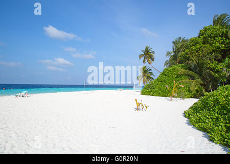 Malediven Insel. Paradies in den Tropen. Stockfoto