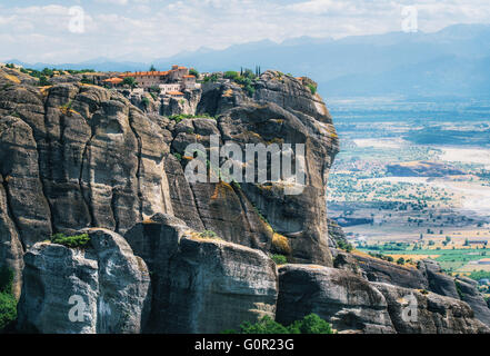 Das heilige Kloster St. Stephan im Komplex der Meteora Klöster in Griechenland Stockfoto