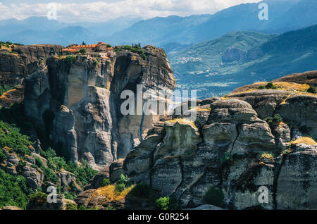 Das heilige Kloster St. Stephan im Komplex der Meteora Klöster in Griechenland Stockfoto