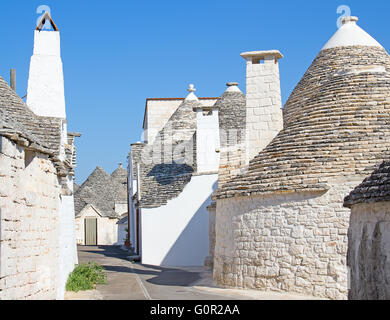 Traditionelle "Trulli" Häuser der Region Apulien Stockfoto