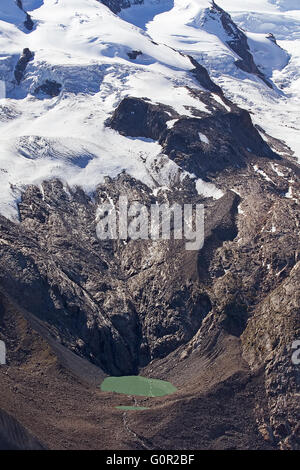 Schmelzende Gletscher in den Schweizer Alpen Stockfoto