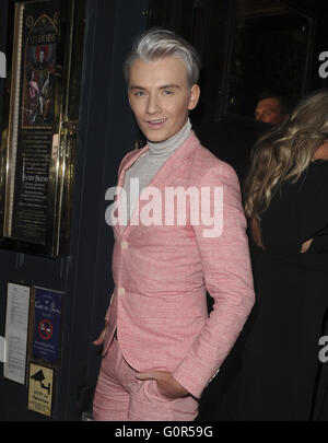 Prominente besuchen Jordan Davies-Party im Café de Paris Featuring: Harry Derbidge Where: London, Vereinigtes Königreich bei: 3. April 2016 Stockfoto