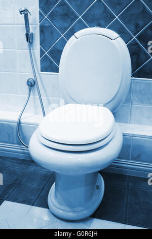 neue WC-Schüssel in ein modernes Bad Stockfoto