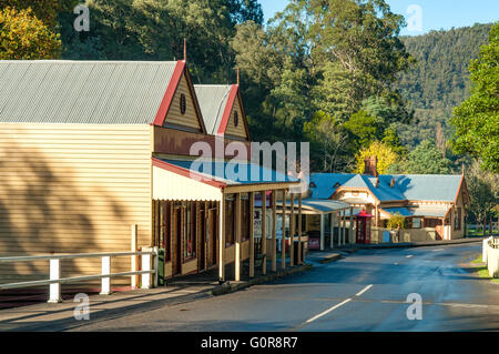 Main Street in Walhalla, Victoria, Australien Stockfoto