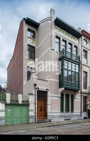 Belgien, Antwerpen, Stadthaus Generaal Van Merlenstraat 26 entworfene Stordiau Stockfoto