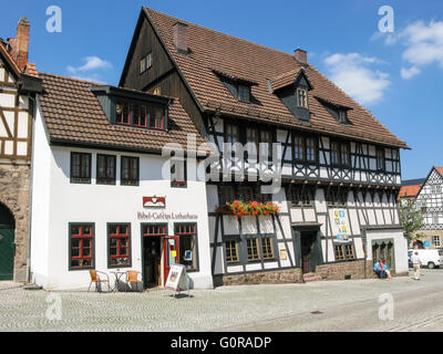 Ehemaliges Haus von Martin Luther, heute Museum am Lutherplatz in die Stadt Eisenach, Thüringen, Deutschland Stockfoto