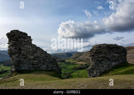 DINAS Bran, Llangollen in Sonnenuntergang Sonne Stockfoto