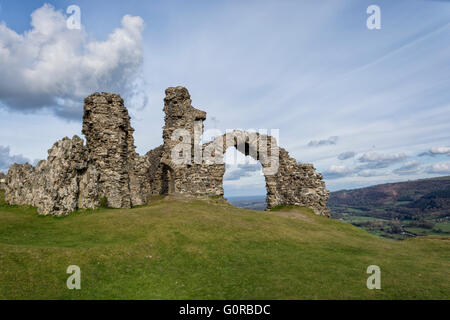 DINAS Bran, Llangollen in Sonnenuntergang Sonne Stockfoto