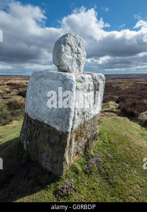 Dicke Betty, weiß Kreuz, Rosedale Head, North York Moors National Park Stockfoto