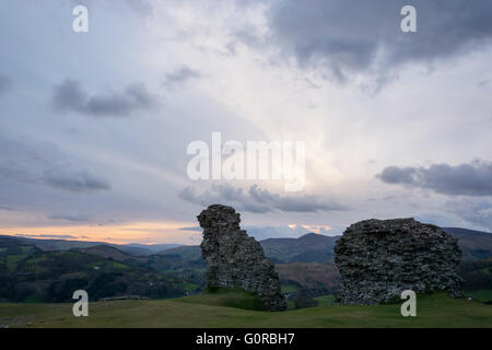 DINAS Bran, Llangollen in Sonnenuntergang Sonne Stockfoto