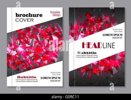 Moderne Vektor Vorlagen für Cover Broschüre im A4-Format. Stock Vektor