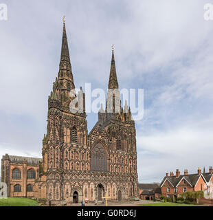 Lichfield Kathedrale, Lichfield, Staffordshire, England, Vereinigtes Königreich Stockfoto