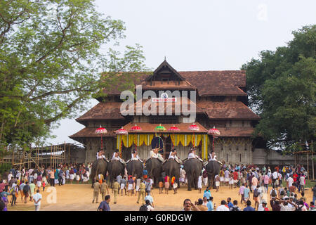 Thrissur Vadakkunnathan Tempel Stockfoto