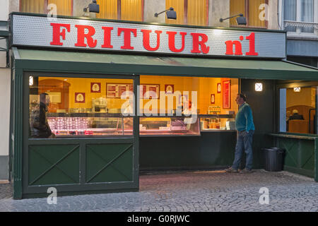 Frituur Nummer 1 Antwerpen Belgien Stockfoto