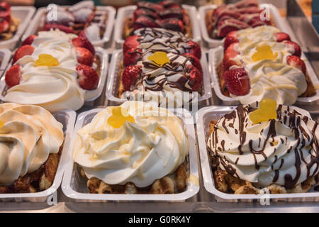 Waffeln-Brüssel-Belgien Stockfoto